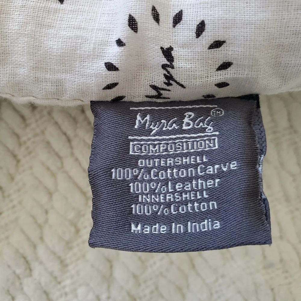 Myra Bag Fuchsia Tapestry Cotton & Leather Boho Satchel - Picture 9 of 14